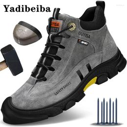 Boots Puncture-Proof Men Work Sneakers Anti-Slip Shoes Safety Steel Toe Indestructible Male