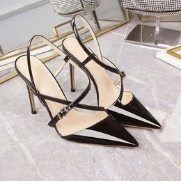 Summer Women High Heels Sexy Sandals Pointed Toe Stilettos Shoes Fashion Dress Slippers Rome Flip Flops Pumps Muj 0f8