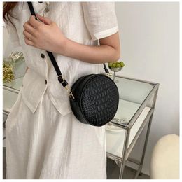 Evening Bags Fashion Round Shaped Crossbody Women Alligator Pattern PU Leather Shoulder Messenger Bag Small Circle Phone Purse Handbag