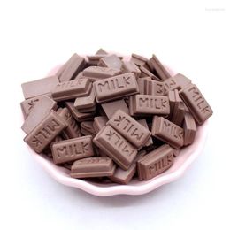 Decorative Flowers 10Pcs Home Parent Child Simulation Chocolate Block Resin DIY Accessories Birthday Cake Model Decoration