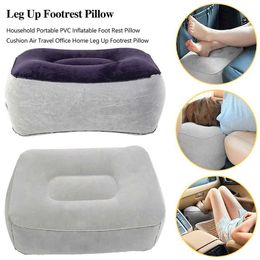 Cushion/Decorative Pillow Air travel PVC leg inflatable office travel footstool mat Q240523