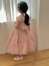 Clothing Sets Baby Set For Girls Spring Summer Infant Bow Short Sleeve Tops Ball Gown Skirts Born Suits Kids Children Costumes