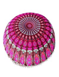 8080 cm sofa decorative cushions Mandala Floor Pillow Round Bohemian Meditation Cushion Ottoman Pouffe pillow Case2346800