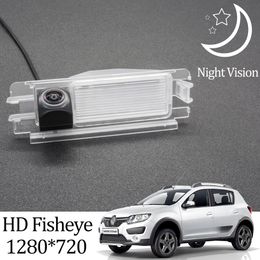 Owtosin HD 1280*720 Fisheye Rear View Camera For Renault Sandero Stepway/Dacia Sandero Stepway 2012-2019 Car Reverse Camera