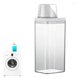 Storage Bottles Airtight Laundry Detergent Dispenser Powder Box Clear Washing Liquid Container Refillable