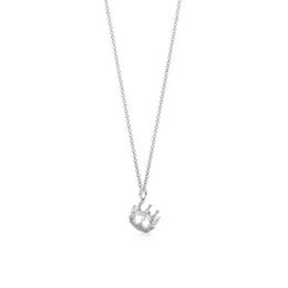 Designer's Brand Crown Necklace 925 Sterling Silver Plated 18K gold-plated crown necklace pendant collarbone chain 2PTD