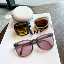 Occhiali da sole occhiali da sole polarizzati vintage per donne pieghevoli e portatili a specchio classico della moda oculossunglassici 324a