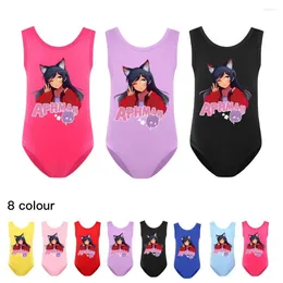 Clothing Sets 2024 Summer Cartoon Aphmau Clothes Baby Girls Swimsuit Kids One Piece Swimwear Children Lovely Sport BeachWear Bathing Suits