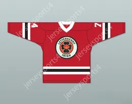 Custom JONESY 74 LETTERKENNY IRISH RED ALTERNATE HOCKEY JERSEY Top Stitched S-M-L-XL-XXL-3XL-4XL-5XL-6XL