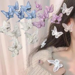 1Pc Butterfly Hair Clip Lace Hair Bows Embroidery Butterfly Hair Pins Hair Accessories for Women Girls Teens Headwear Ornaments