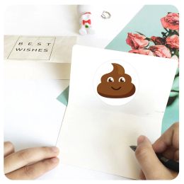 New 500pcs Novel Funny Designs Pet Dog Poop Emoticons Reward Sticker Kids Toys Party Magazine Office Teacher Label Sticker Gifts