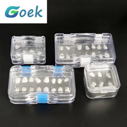 5pcs Dental Tooth Box with Film Transparent Plastic Dentistry Supply Membrane with Hole Storage Box Lab Materials