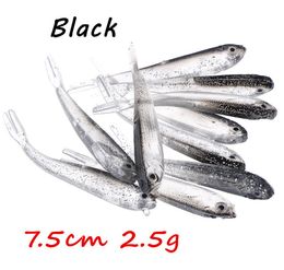 20pcslot 75cm 25g 3D Eyes Bionic Fish PVC Fishing Lure Soft Baits Lures Pesca Fishing Tackle Accessories BL431114290