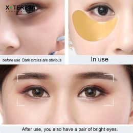 Precioso olho dourado de 24k de 24k 60pcs colágeno coreano Hydrogel Relax RelaWeed Green Olhos Máscara hidratante hidratante