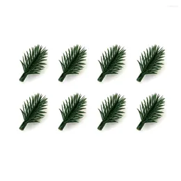 Decorative Flowers 50pcs Simulated Pine Needle Artificial Green Plant Leaves 4cm Stem Decor Christmas Tree Wedding Party Dinner Flower