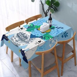 Table Cloth Chinese Blue And White Vase Staffordshire Dog Rectangular Dining Room Mat Tablecloth For Home Wedding Party