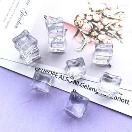 Decorative Flowers 10Pcs 20 20mm Artificial Acrylic Square Shape Ice Cubes Pography Props 2024 #0922