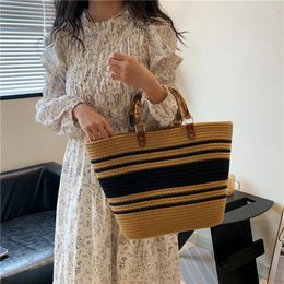 Evening Bags Classic Women's Single Shoulder Straw Woven Bag Simple Fashion Ladies Casual Large Capacity Knitting Commute Tote