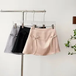 Skirts Playful Bow Skirt Pants For In The Spring And Summer Low-waisted Hip-covering Slimming A-line