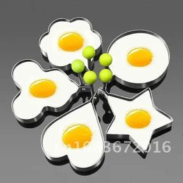 5 types of stainless steel pan shaped egg frying Moulds cooking tools kitchen accessories small tool rings240521