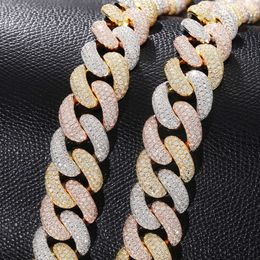 OEM Service Fine Jewellery Custom Sterling Sier VVS Moissanite Iced Out Cuban Link Chain Necklace For Men