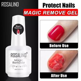 ROSALIND Nail Gel Polish Magic Remover For Manicure Fast Clean Within 2-3 MINS Gel Nail Polish Remove Base Top Coat