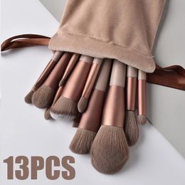 13Pcs Makeup Brushes Soft Fluffy for Cosmetics Foundation Blush Powder Eyeshadow Kabuki Blending Brush Set Beauty Tool 240523