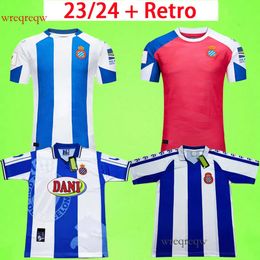Retro 1984 1989 1998 1999 RCD Espanyol R.D.T Soccer Jerseys 23 24 Home Away 2023 2024 football Shirt PUADO BRAITHWAITE uniforms 84 89 98 99 MELAMED DARDER