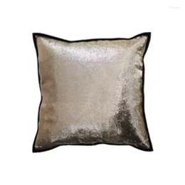 Pillow Handmade Sequin Pillows Ivory Silver Red Green Case Retro Shiny Decorative Cover For Sofa Chair Home Decorations