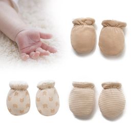 Newborn Gloves Winter Baby Anti-Grab Mittens Full Finger Boys Girls Thicken Warmer Fleece Gloves Toddler Infant Mittens 11*8 CM