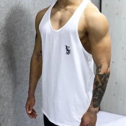 Men's Tank Tops 2024 Men Fitness Gym Cotton Top Mens Sleeveless Shirt Male Breathable Sports Vest Undershirt Gyms Running