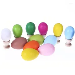 Decorative Flowers Colourful Plastic Hanging Toys Painting Egg Decorated Easter For Home Kids Children DIY