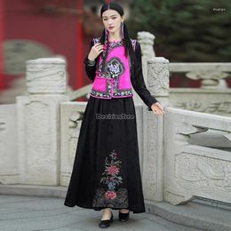 Ethnic Clothing 2024 Chinese National Style Retro Embroidered Vest Top Short Improved Traditional Hanfu Sleeveless Jacket T001