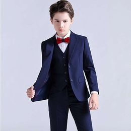 Boys Suit For Wedding Teenager Kids Formal Ceremony Tuxedo Dress Children Photograph Blazer Evening Party Performance Costume 3b4fec