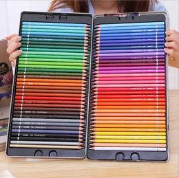 Deli Oil Based Colored Pencils Set 24/36/48/72 Colors Oil Painting Drawing Coloured Color Pencil For School Student Art Supplies