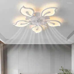 Chandeliers Fan Led Chandelier Lamp Lights For Bedroom Studyroom Children's Room Modern Home Decor White