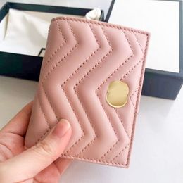 Genuine Leather Wallets five card holders Marmont men Luxury designer fashion Coin purses holder Interior Slot With box Women card case 292N