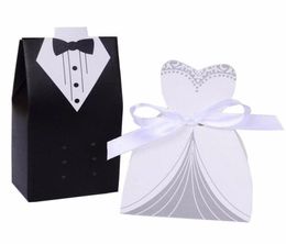 HD 50 Setlot Bride And Groom Wedding Candy Box Paper Wedding Gifts For Guests Souvenir Supplies Chocolate Box5122737