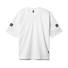 Loose Large Size V-Neck Short Sleeve Drop Shoulder Sleeve Mesh Quick Dry Sports T-Shirt 240524