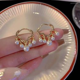 Stud Earrings 2024 Fashion Trend Unique Design Elegant Delicate Light Luxury Cloud Tassel Pearl Women High Jewelry Party Gifts