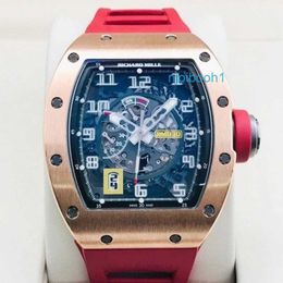 Luxury Wristwatches RM Mechanical Automatic Watch Sports Watch Mens Automatic Machine RM030 Limited Edition 42 50mm Mens Watch RM030 Rose Gold Hollow Pl KQ4Q