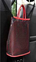 Car Net Pocket Handbag Holder Between Seats Car Organiser Storage Front Seat Mesh Large Capacity Bag for Purse Phone Documents Poc7757134