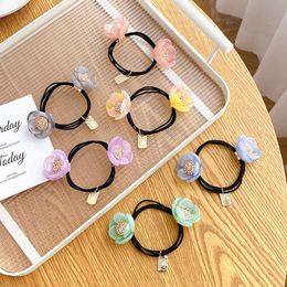 Korean New Fashion Three-dimensional Bow Retro Acetic Head Rope Tied Hair Small Rubber Band Elastic Scrunchie L2405