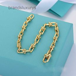 18K gold double u shape charm bracelet for women luxury brand S925 silver plated horse shoes designer OL girls bangle bracelets party wedding nice Jewellery gift
