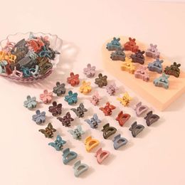 Fashion 2.5cm Bright Face Women Small Paw Headwear Mini Color Clip Girl Bangs Claw Children's Hair Accessories L2405