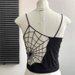 Women's Tanks Women Crop Top Sexy Bra Seamless Tank Tops 2024 Summer Female White Strap Backless Camisole Solid Cropped Camis Clothing