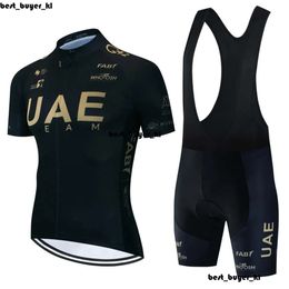 Designer Cycling Jersey Ställer in kläder UAE Herrstopp Vägcykel Uniform Bib Mtb Male Clothing Jacket Short Pants Man Cycle Spring Summer 466