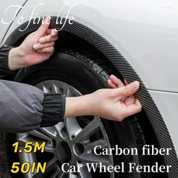 Window Stickers Universal Car Wheel Fenders Lips Extended Molde Mudguard Carbon Fiber 3D Three-dimensional Pattern Protection Accessories