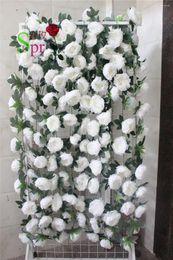 Decorative Flowers SPR 10pcs/lot 2m Aritificial Flower Vine Rattan Wedding Arch Square Artificial Wall Backdrop Table Centerpiece Flore