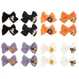 Hair Accessories 2PCS Halloween Charm Hairpin Fashionable Black Headwear Trendy Party Barrettes Adorments For Baby Girls